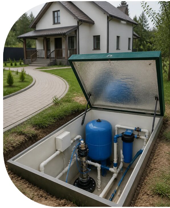 Автономное водоснабжение дома в Лобне от 154890 р. | АПаруса-Лбн